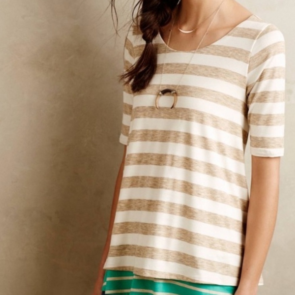 Puella Stripe Mix layered shirt Tunic Medium